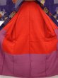 Photo8: 6714T03z590 Vintage Japanese Kimono Silk MEISEN KOMON Maple Dark lavender (8)