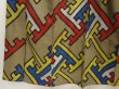 Photo4: 6714T04z590 Vintage Japanese Kimono Silk MEISEN KOMON Olive brown (4)