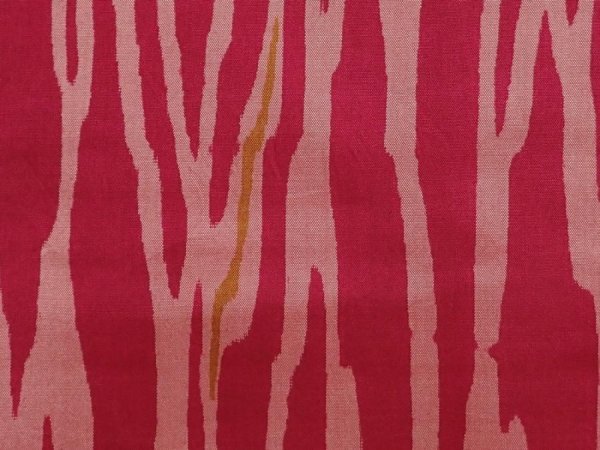 Photo6: 6714T06z610 Vintage Japanese Kimono Silk MEISEN KOMON Red-Pink (6)