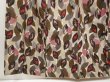 Photo4: 6714T09z540 Vintage Japanese Kimono Silk MEISEN KOMON Leaf Sand beige (4)