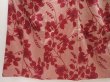 Photo4: 6714T10z540 Vintage Japanese Kimono Silk MEISEN KOMON Flower Wine red (4)