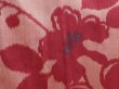 Photo6: 6714T10z540 Vintage Japanese Kimono Silk MEISEN KOMON Flower Wine red (6)