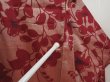 Photo7: 6714T10z540 Vintage Japanese Kimono Silk MEISEN KOMON Flower Wine red (7)