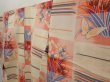 Photo2: 6714T11z550 Vintage Japanese Kimono Silk MEISEN KOMON Flower Peach-Beige (2)