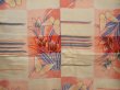 Photo5: 6714T11z550 Vintage Japanese Kimono Silk MEISEN KOMON Flower Peach-Beige (5)