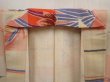 Photo6: 6714T11z550 Vintage Japanese Kimono Silk MEISEN KOMON Flower Peach-Beige (6)