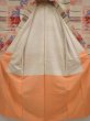 Photo8: 6714T11z550 Vintage Japanese Kimono Silk MEISEN KOMON Flower Peach-Beige (8)