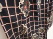 Photo3: 6714T12z680 Vintage Japanese Kimono Silk MEISEN KOMON Black (3)