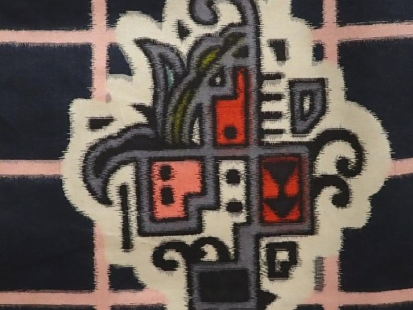 Photo6: 6714T12z680 Vintage Japanese Kimono Silk MEISEN KOMON Black (6)