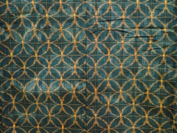 Photo5: 6714T14z810 Vintage Japanese Kimono Silk TSUMUGI  Dull green (5)