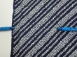 Photo6: 3M05z60  Japanese Kimono Silk SHIBORI FABRIC  Dark navy 45.7x14.6 (6)