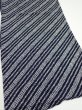 Photo2: 3M06z70  Japanese Kimono Silk SHIBORI FABRIC  Dark navy 46.5x14.6 (2)