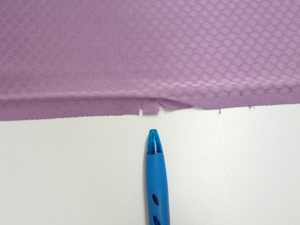 Photo7: 3M01z60  Japanese Kimono Silk  FABRIC Crane Purple-Pink 44.5x14.8 (7)