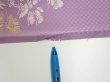 Photo6: 3M02z60  Japanese Kimono Silk  FABRIC Crane Purple-Pink 44.9x14.6 (6)
