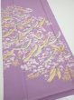 Photo2: 3M03z100  Japanese Kimono Silk  FABRIC Crane Purple-Pink 69.3x14.8 (2)