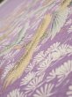 Photo4: 3M03z100  Japanese Kimono Silk  FABRIC Crane Purple-Pink 69.3x14.8 (4)