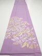 Photo5: 3M03z100  Japanese Kimono Silk  FABRIC Crane Purple-Pink 69.3x14.8 (5)