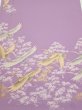 Photo1: 3M05z90  Japanese Kimono Silk  FABRIC  Purple-Pink 69.7x14.8 (1)