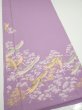 Photo2: 3M05z90  Japanese Kimono Silk  FABRIC  Purple-Pink 69.7x14.8 (2)