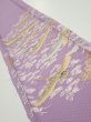 Photo1: 3M08z50  Japanese Kimono Silk  FABRIC  Purple-Pink 63.8x7.5 (1)