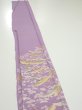 Photo3: 3M08z50  Japanese Kimono Silk  FABRIC  Purple-Pink 63.8x7.5 (3)
