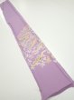 Photo5: 3M08z50  Japanese Kimono Silk  FABRIC  Purple-Pink 63.8x7.5 (5)