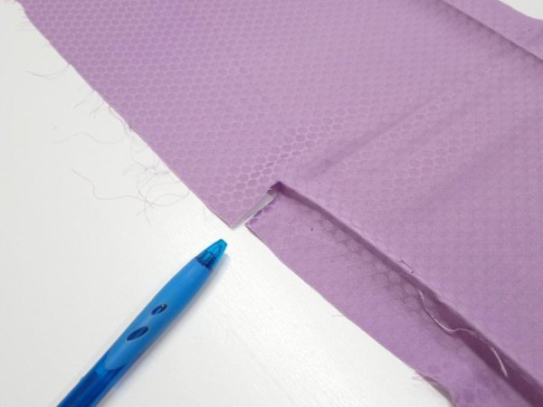 Photo6: 3M08z50  Japanese Kimono Silk  FABRIC  Purple-Pink 63.8x7.5 (6)
