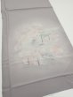 Photo2: 3M01z60  Japanese Kimono Silk  FABRIC Garden Gray 42.5x15.0 (2)