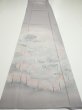 Photo5: 3M03z90  Japanese Kimono Silk  FABRIC Garden Gray 69.3x15.0 (5)