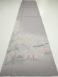 Photo5: 3M04z90  Japanese Kimono Silk  FABRIC Garden Gray 69.3x15.0 (5)