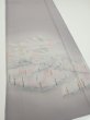 Photo3: 3M05z90  Japanese Kimono Silk  FABRIC Garden Gray 69.3x15.0 (3)