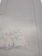 Photo1: 3M06z90  Japanese Kimono Silk  FABRIC Garden Gray 70.1x15.0 (1)