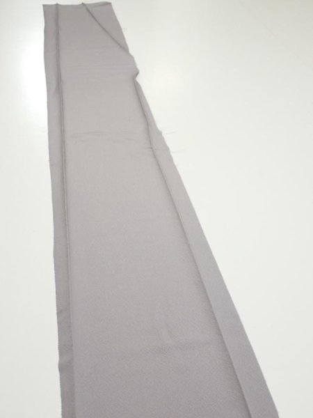 Photo3: 3M07z40  Japanese Kimono Silk  FABRIC  Gray 63.8x7.7 (3)