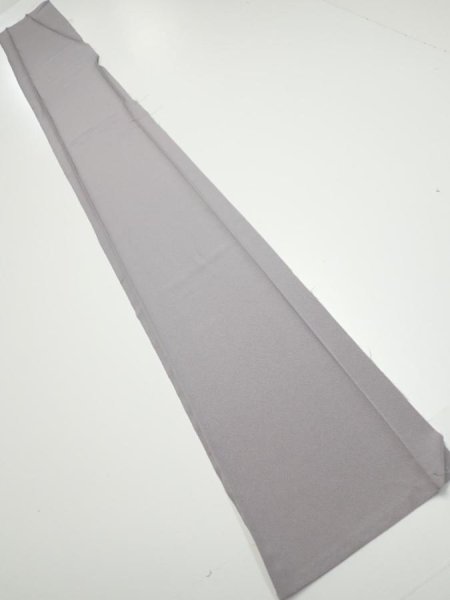Photo4: 3M07z40  Japanese Kimono Silk  FABRIC  Gray 63.8x7.7 (4)