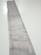 Photo3: 3M08z40  Japanese Kimono Silk  FABRIC Garden Gray 63.0x7.7 (3)