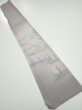 Photo5: 3M08z40  Japanese Kimono Silk  FABRIC Garden Gray 63.0x7.7 (5)