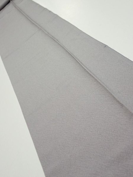 Photo1: 3M09z50  Japanese Kimono Silk  FABRIC  Gray 83.9x7.1 (1)