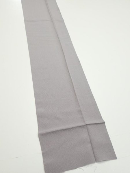 Photo2: 3M09z50  Japanese Kimono Silk  FABRIC  Gray 83.9x7.1 (2)