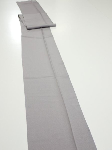 Photo3: 3M09z50  Japanese Kimono Silk  FABRIC  Gray 83.9x7.1 (3)