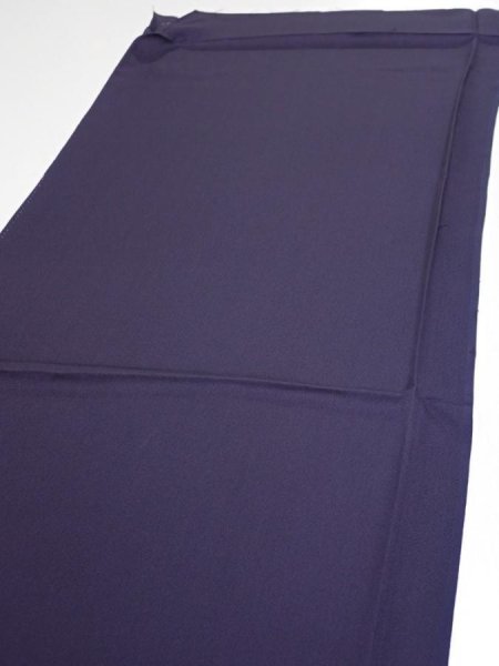 Photo4: 3M01z60  Japanese Kimono Silk  FABRIC  Dark purple 40.9x14.6 (4)