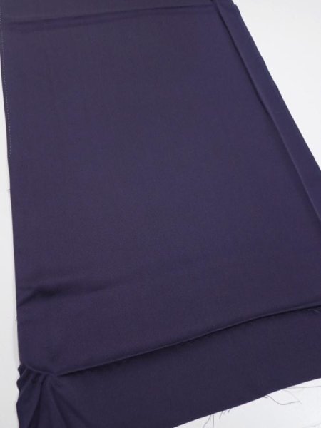 Photo3: 3M02z60  Japanese Kimono Silk  FABRIC  Dark purple 40.9x14.6 (3)
