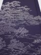 Photo1: 3M03z90  Japanese Kimono Silk  FABRIC Kinkakuji Dark purple 72.0x14.6 (1)