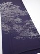Photo2: 3M03z90  Japanese Kimono Silk  FABRIC Kinkakuji Dark purple 72.0x14.6 (2)
