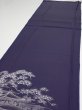 Photo3: 3M03z90  Japanese Kimono Silk  FABRIC Kinkakuji Dark purple 72.0x14.6 (3)