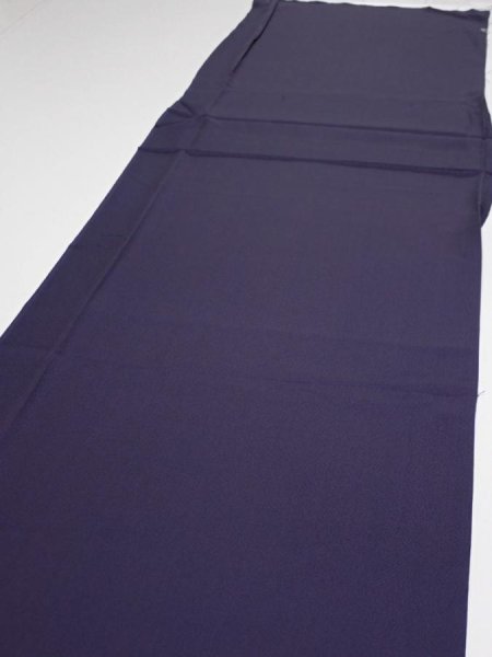 Photo3: 3M04z90  Japanese Kimono Silk  FABRIC Garden Dark purple 70.1x14.6 (3)