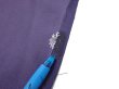 Photo6: 3M04z90  Japanese Kimono Silk  FABRIC Garden Dark purple 70.1x14.6 (6)