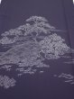 Photo1: 3M05z90  Japanese Kimono Silk  FABRIC  Dark purple 69.3x14.6 (1)