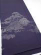 Photo2: 3M05z90  Japanese Kimono Silk  FABRIC  Dark purple 69.3x14.6 (2)