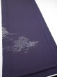 Photo2: 3M06z100  Japanese Kimono Silk  FABRIC  Dark purple 75.6x14.8 (2)