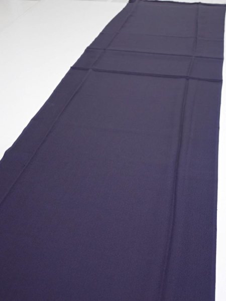 Photo3: 3M06z100  Japanese Kimono Silk  FABRIC  Dark purple 75.6x14.8 (3)
